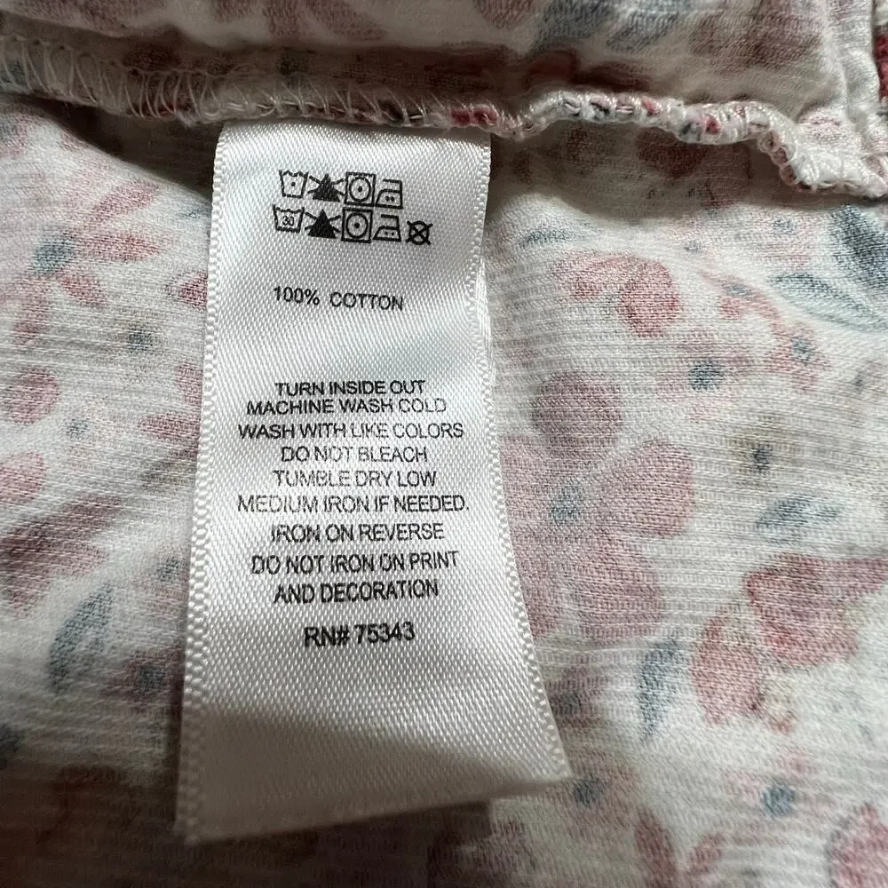 Tommy Bahama Girls Size 6 Floral Corduroy Jumper Dress Pink Snap